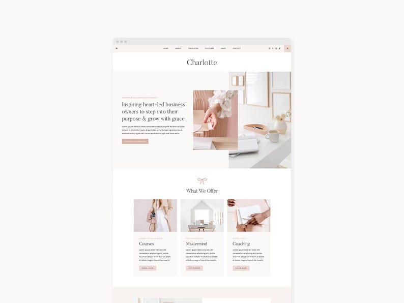 WordPress Theme Website Template for Coaches, Shops, & Service Providers | Charlotte | Kadence image 3