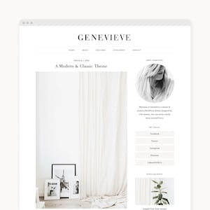 Genevieve Fashion Blog WordPress Theme - Genesis Child Theme (Instant Digital Download)