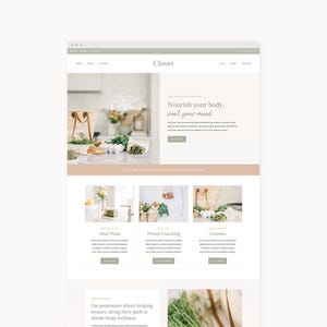 WordPress Theme Website Template for Coaches, Businesses, and Bloggers | Clover | Kadence