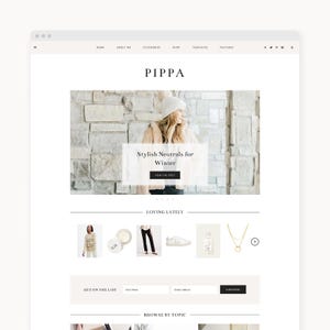 WordPress Theme - WordPress Ecommerce Theme - Fashion Theme - Genesis Theme - "Pippa" Instant Digital Download