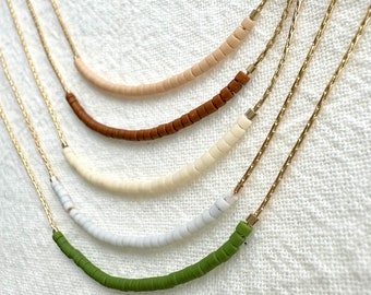 Thin Minimalist Necklace, Delicate Beaded Necklace, Tiny Delicate Necklace, Minimalist Necklace, Simple Beaded Necklace