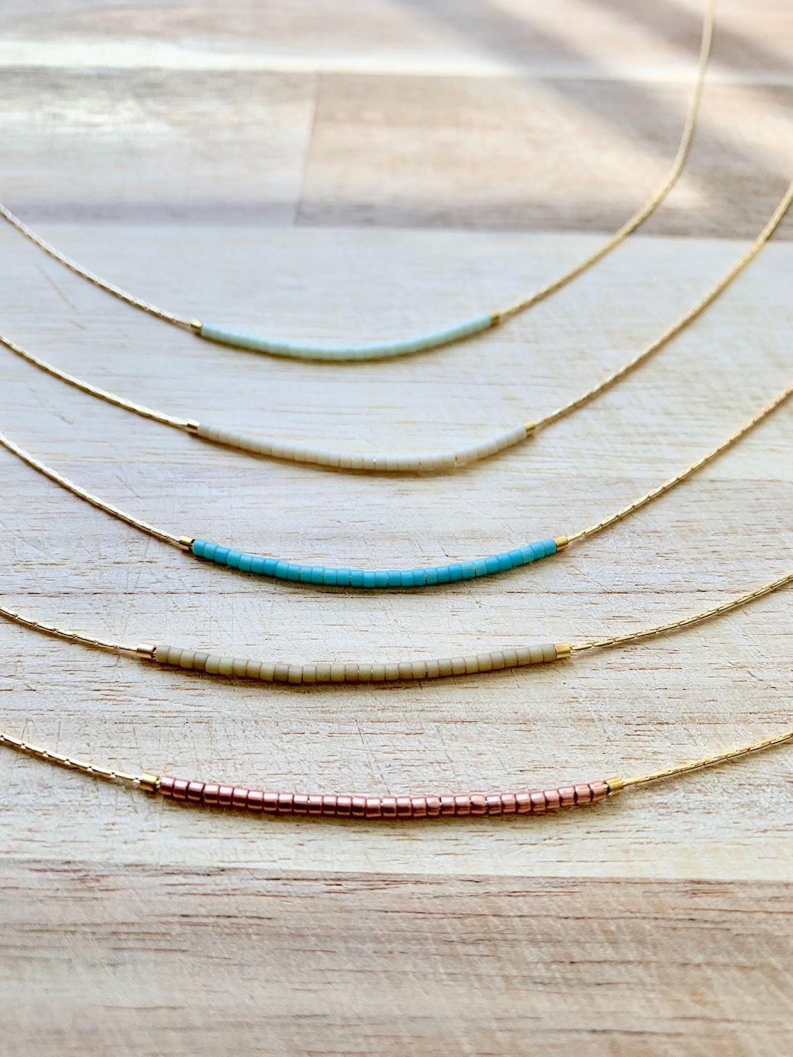 Minimalist beaded necklace Clearance