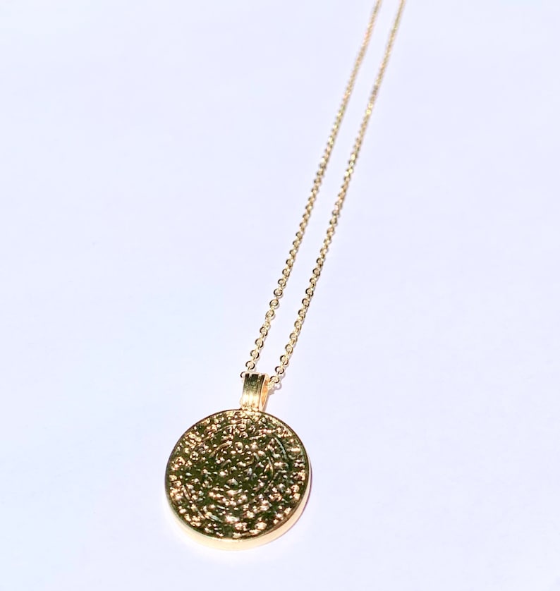 Antique Gold Coin Necklace Italian Coin Rustic Gold Coin Necklace Coin Necklace Gold Medallion Necklace Gold Coin Necklace Gold Chain