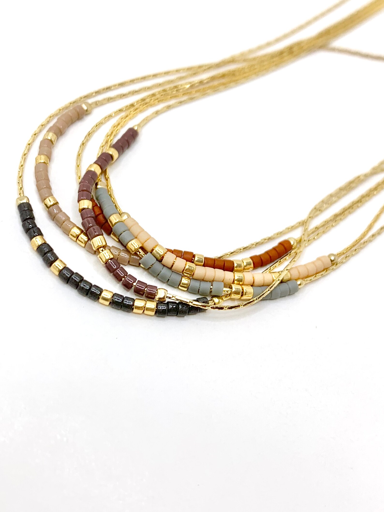 Colorful Minimalist Beaded Necklace
