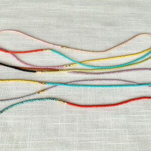 Beautiful detailed shot of necklaces.