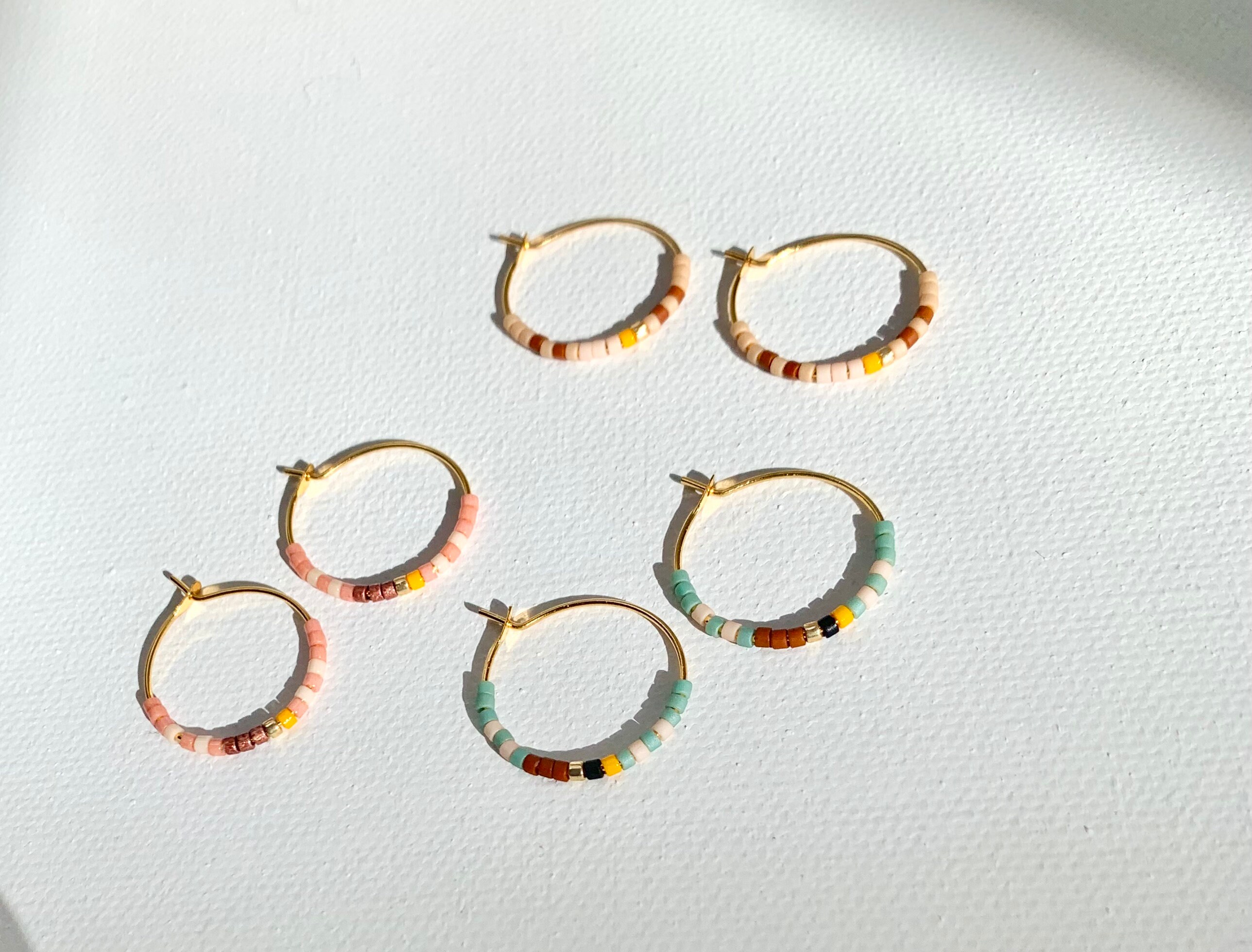 The Land Of Salt Small Beaded Hoop Earrings main image 1