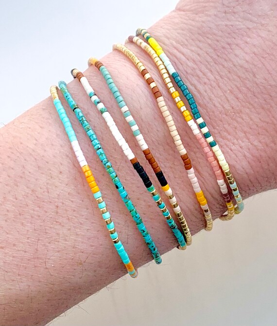 Adjustable String Bracelet Tiny Beaded Bracelet Delicate