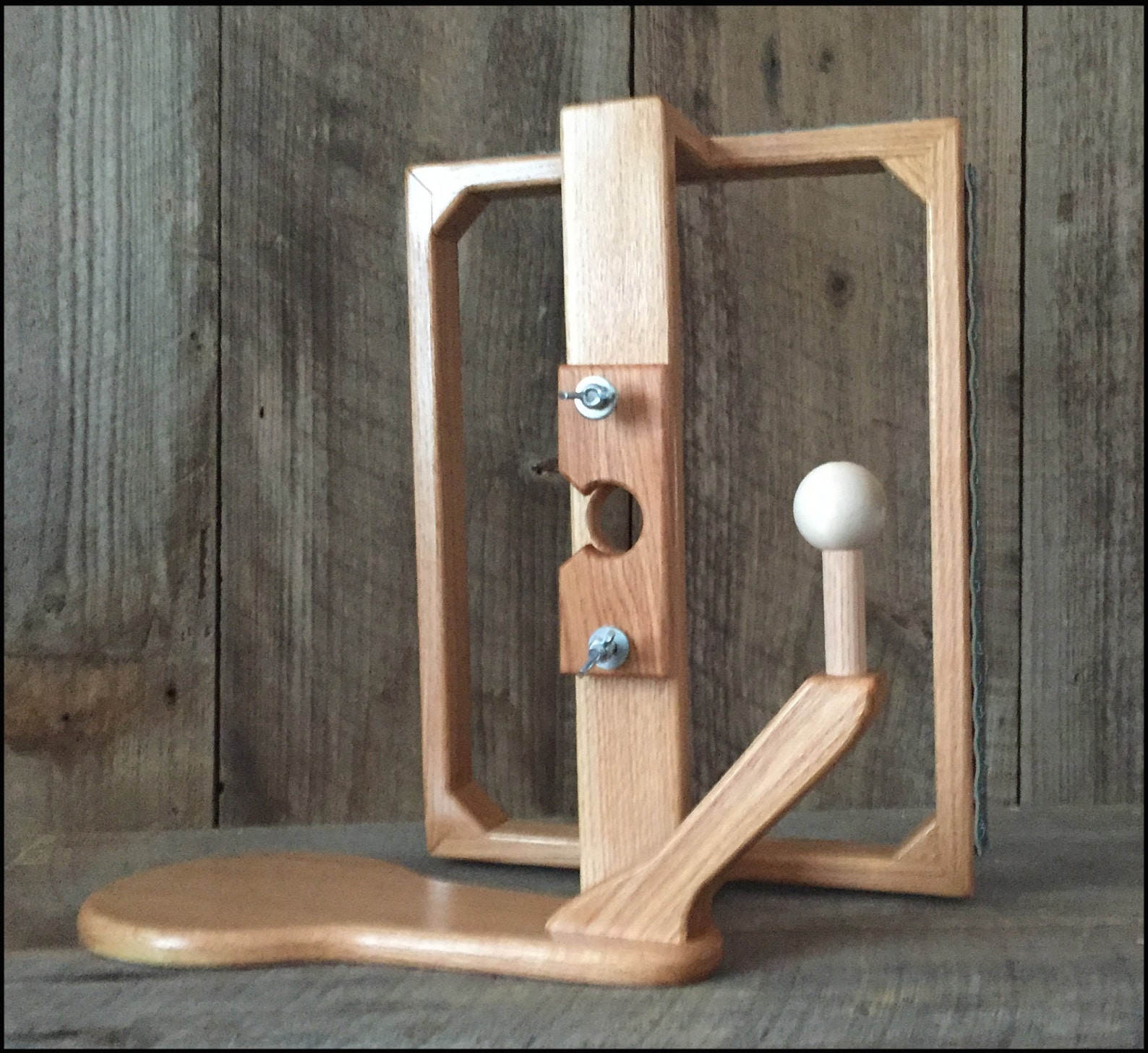 Oak Rug Hooking Frame Siton Rughooking Frame Etsy