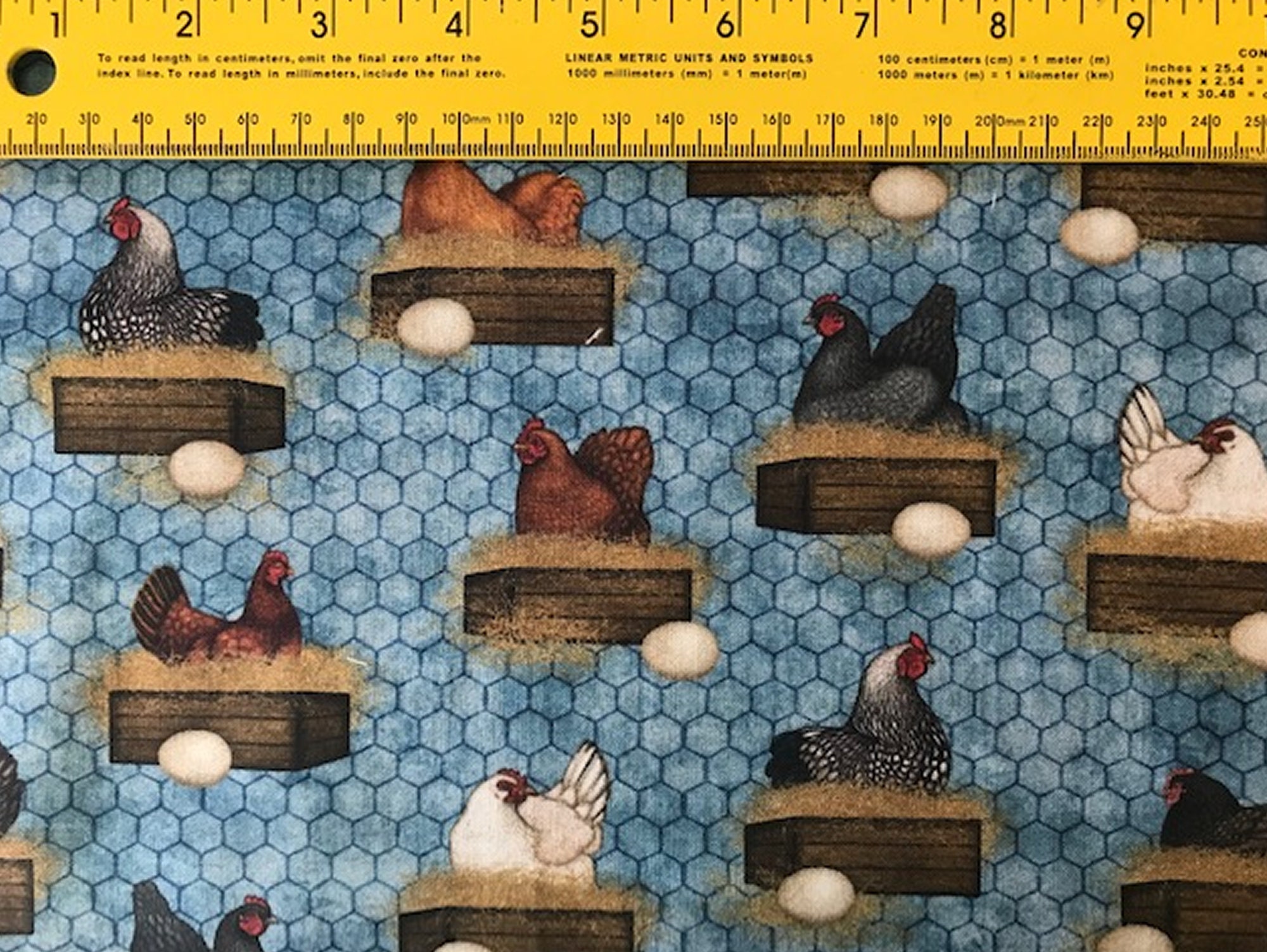 Chickens 100 Cotton Fabric Chickens on Nest Mask Fabric Etsy