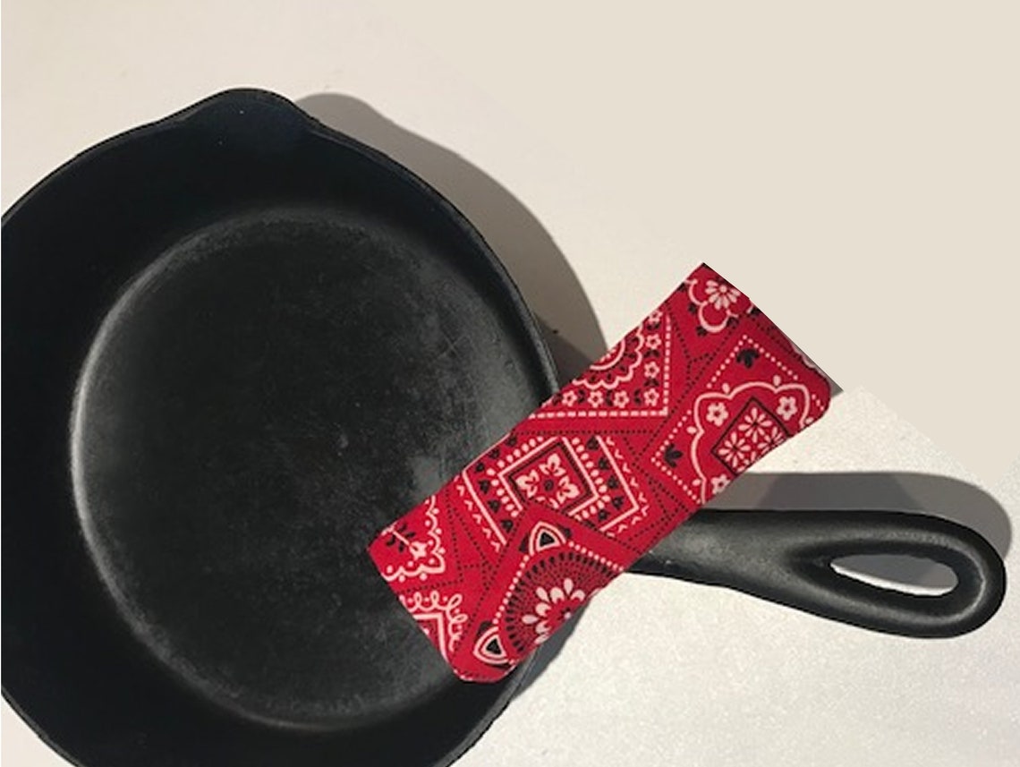 Iron Skillet Potholder 2 Pot Handle Covers Cast Iron Etsy