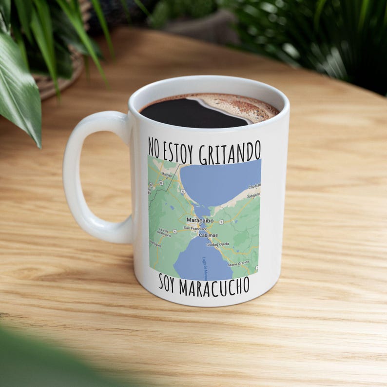 Maracucho Ceramic Mug, Personalizada Taza No estoy Gritando, soy Maracucho (a) con mapa Estado Zulia Maracaibo Venezuela, Custom Mug, Funny image 7
