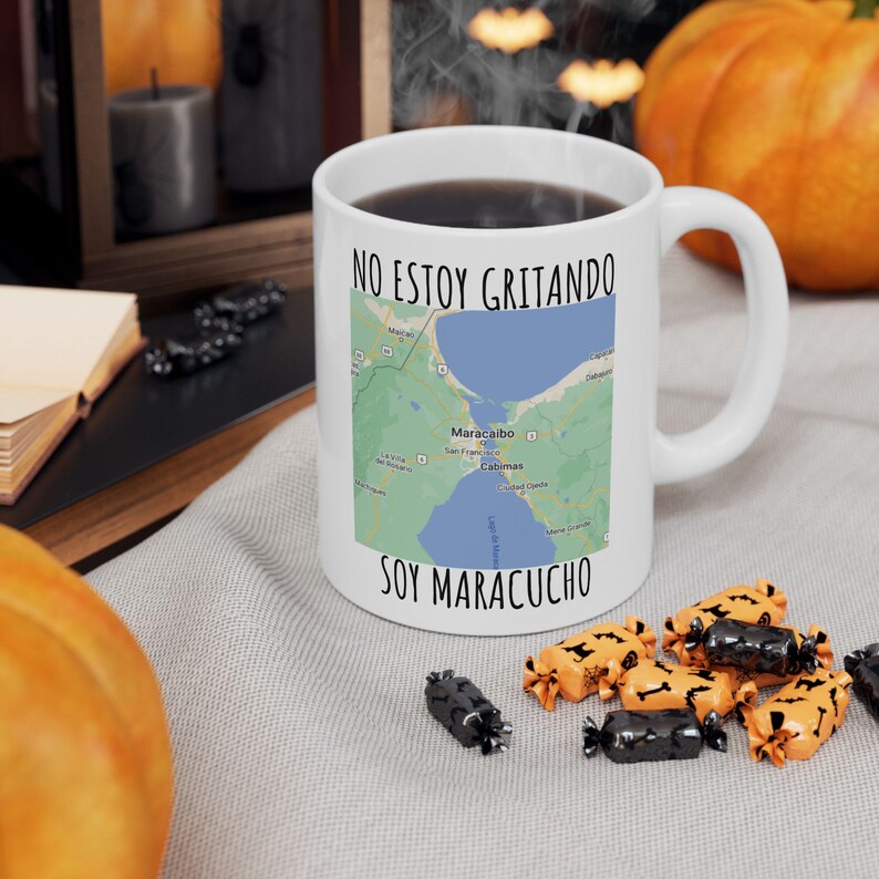 Maracucho Ceramic Mug, Personalizada Taza No estoy Gritando, soy Maracucho (a) con mapa Estado Zulia Maracaibo Venezuela, Custom Mug, Funny image 4