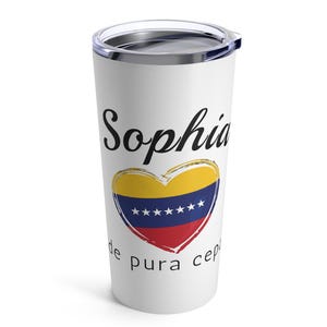 Termo Personalizado Venezuela of Tumbler 20oz, Birthday Gift, Souvenir , Gift for Her or Him