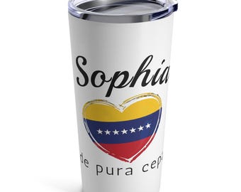 Termo Personalizado Venezuela of Tumbler 20oz, Birthday Gift, Souvenir , Gift for Her or Him