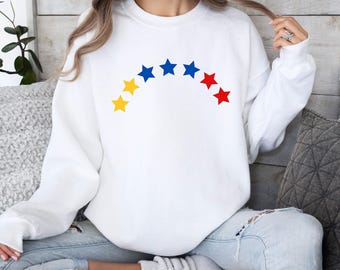 Venezuela 7 estrellas Bandera Franela manga larga Sweatshirt