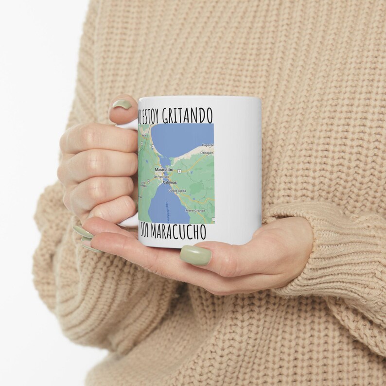 Maracucho Ceramic Mug, Personalizada Taza No estoy Gritando, soy Maracucho (a) con mapa Estado Zulia Maracaibo Venezuela, Custom Mug, Funny image 9