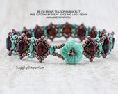 Bead Pack BB-138 Brown Teal Sophia Bracelet, Free Tutorial Available Separately From Linda 39 s Crafty Inspirations, BB138 Sophia Bracelet