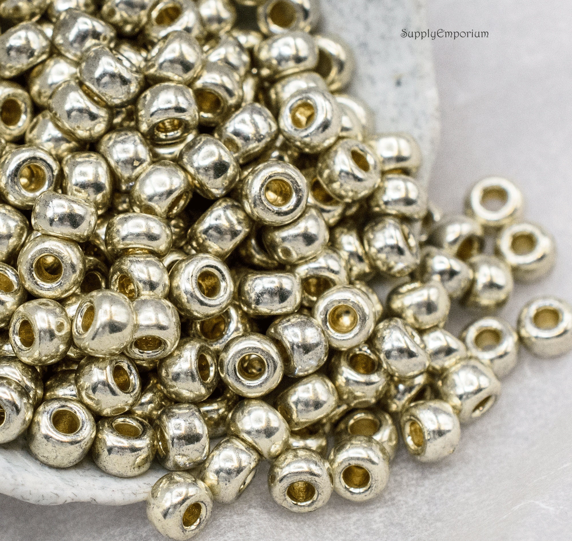 miyuki seed beads 11/0 duracoat galvanized gold - beads 