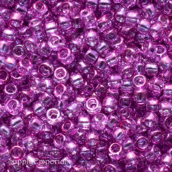 3938- 15/0 Gold Lined Dark Amethyst Toho Seed Beads - Gold Lined Dark Amethyst Toho Seed Beads - Color # 15-205 - 5 Grams