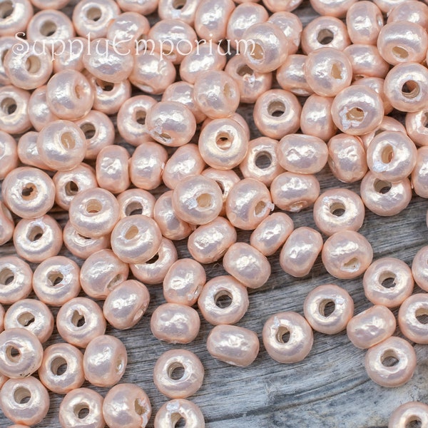 Miyuki Seed Bead - Glass Beads - 6/0 Miyuki Pale Pink Baroque Pearl - Miyuki 6-3954 - Irregular Round 6/0 Seed Beads - 7 GRAMS (1840R)