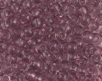 6/0 Miyuki Transparent Smoky Amethyst Seed Beads - 15 grams - Color 6-142 - Miyuki 6/0 Amethyst Seed Beads - 4216