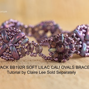 Bead Packs, Bracelet Pack, Beaded Bracelet Supplies, Bead Pack BB-192R for Soft Lilac Cali Ovals Bracelet