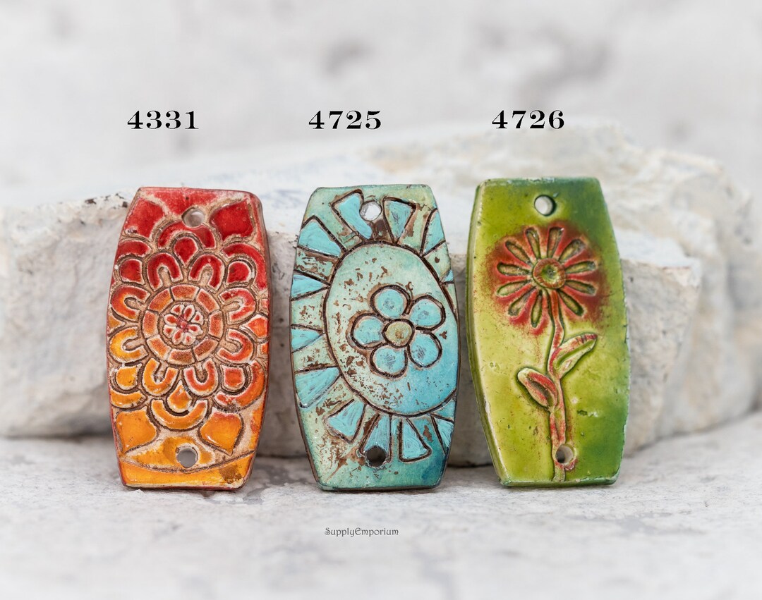 Polymer Clay Pendant Clay Connector 2 Hole Connector 2 Hole Polymer