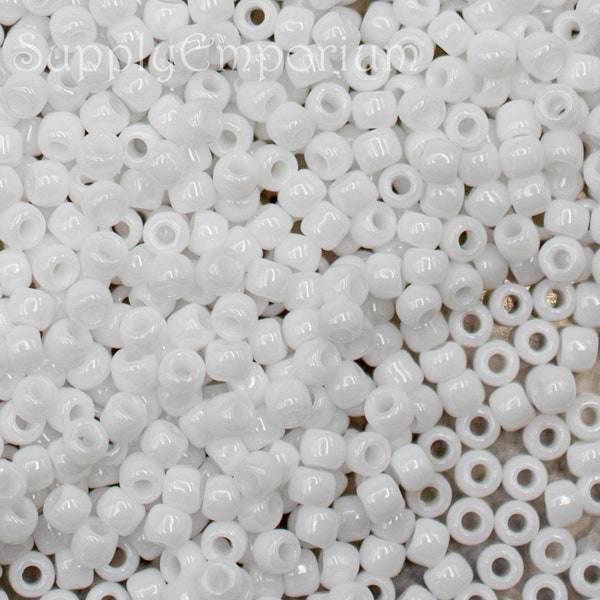 11/0 Toho Opaque White Seed Beads, Opaque White 11-41 Toho Seed Bead, 4139R (10 grams)