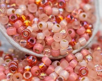 Seed Bead Mix - Glass Beads - Mixed Brand Seed Bead Mix - 6/0 Softly Salmon Exclusive Seed Bead Mix, 7031