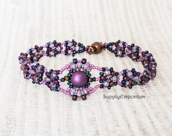 Bead Packs, Bracelet Pack, Beaded Bracelet Supplies, BB-184 Purple Isabelle Bracelet Bead Pack