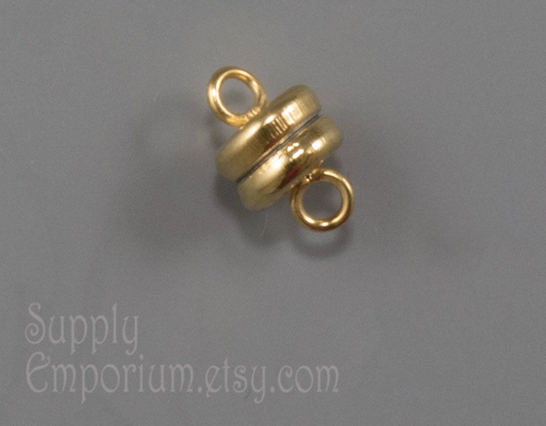 3338 F 6 Gold Barrel Clasps Shiny Gold Barrel Clasp 6mm Gold