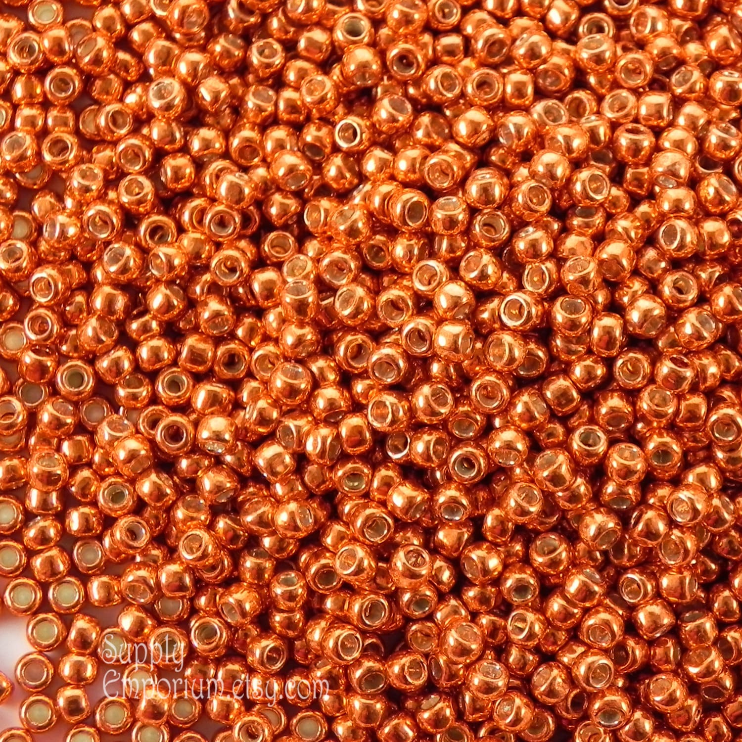 Saffron Orange TOHO Seed Beads size 11o Permafinish Galvanized Saffron