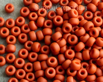 Miyuki Seed Bead - Glass Beads - 6/0 Matte Terra Cotta Miyuki Seed Beads - Miyuki 6-1236 - 6/0 Seed Beads - 12 grams (757)