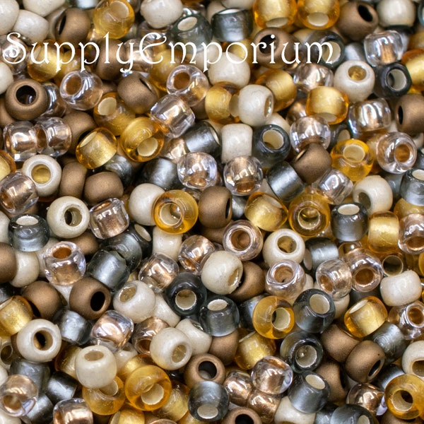 Exclusive 8/0 Golden Goddess Toho Seed Bead Mix, 8/0 Toho Golden Goddess Seed Bead Mix, 3715R (15g)