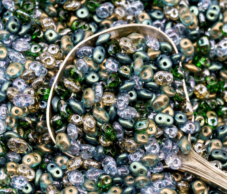 Superduo Bead Mix, Exclusive Czech Glass Superduo Bead Mix, 2 Hole