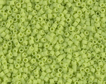 Delica 763 - 11/0 Miyuki Delica Seed Beads DB763 - Matte Opaque Chartreuse Delica 763 - 5 Grams - Delica DB-763