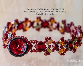 Bracelet Bead Pack, Free Tutorial, DIY Bracelet Bead Pack, Ruby Lucy Bead Pack BB-85R