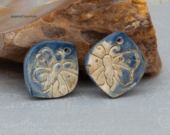 Handmade Polymer Clay Earring Charms, Embossed Earring Charm, 2 Pieces (1 Pair). CLAY 4424