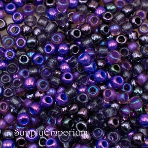 Seed Bead Mix, Round Seed Bead Mix, 6/0 Exclusive Purple Passion Toho Mix Seed Beads - Passion Toho  6/0 Bead Mix, 4169 REMIX (16g)