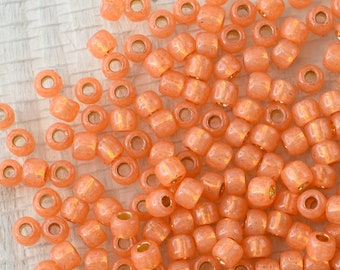 Toho 6/0 Seed Beads - Glass Beads - Toho 6-PF2112 Translucent Grapefruit Seed Beads, 6608 (15g)