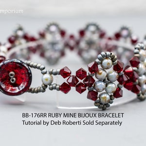 Bracelet Bead Pack, Bead Weaving, DIY Bracelet, Ruby Mine Bijoux Bracelet BB176RR Bead Pack