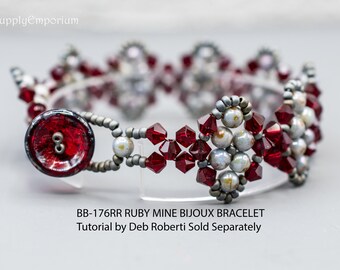 Bracelet Bead Pack, Bead Weaving, DIY Bracelet, Ruby Mine Bijoux Bracelet BB176RR Bead Pack