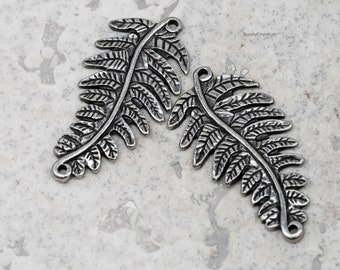 TierraCast 21x12mm Antique Silver Leaf Link, 2 Pieces, Antique Silver TierraCast Leaf Connector