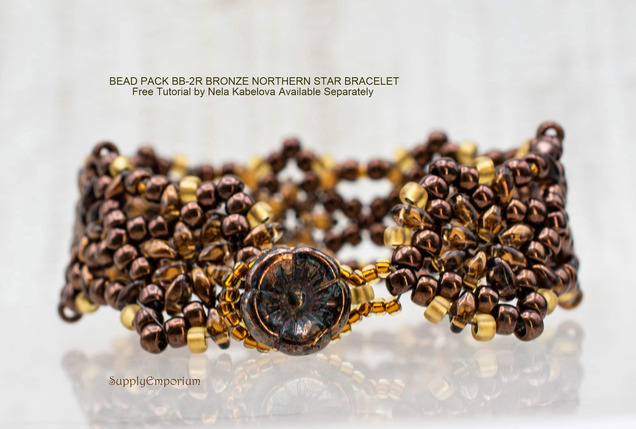 Bead Pack BB2R for Bronze Matubo Northern Star Bracelet 