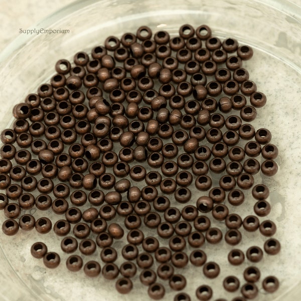 2239 - Antique Copper Metal Seed Beads - 20 grams - Metal 6/0 Seed Beads - Antique Copper Metal Beads