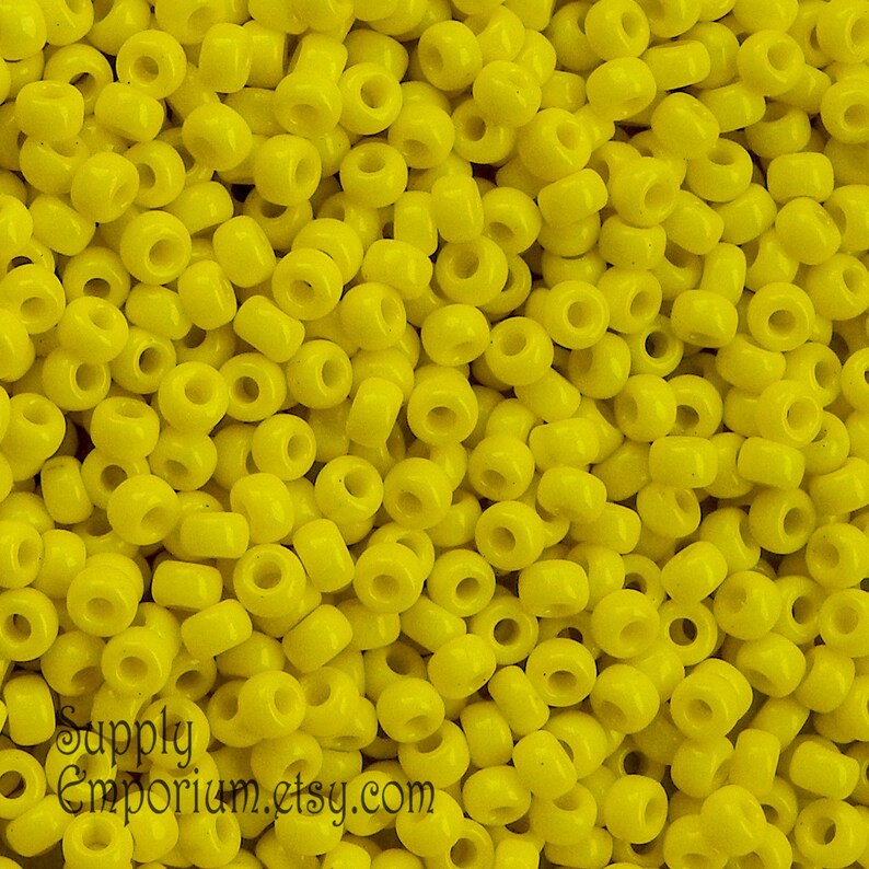 2197 8/0 Miyuki Opaque Yellow Seed Beads 15 Grams Miyuki Etsy