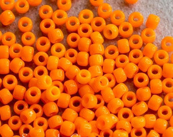 4258, 8/0 Opaque Orange Toho Seed Beads, Toho 8-42D Orange Seed Beads, 15 Grams