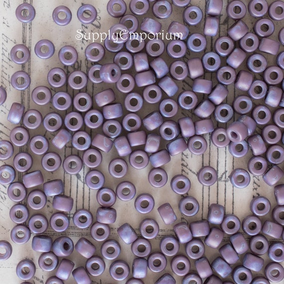 Czech Glass Seed Beads Size 6/0 (4.1mm)  BLACK MATTE  Loose 50 Grams