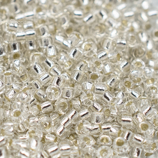 3441R   (5g) - 15/0 Miyuki Silver Lined Crystal, 15-1 Miyuki Silver Lined Crystal Seed Beads