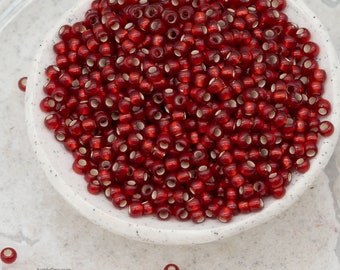 11/0 Seed Beads, Glass Toho Seed Beads, Toho 11-2113 Milky Pomegranate 11/0 Round Seed Beads, 4970 (10g)